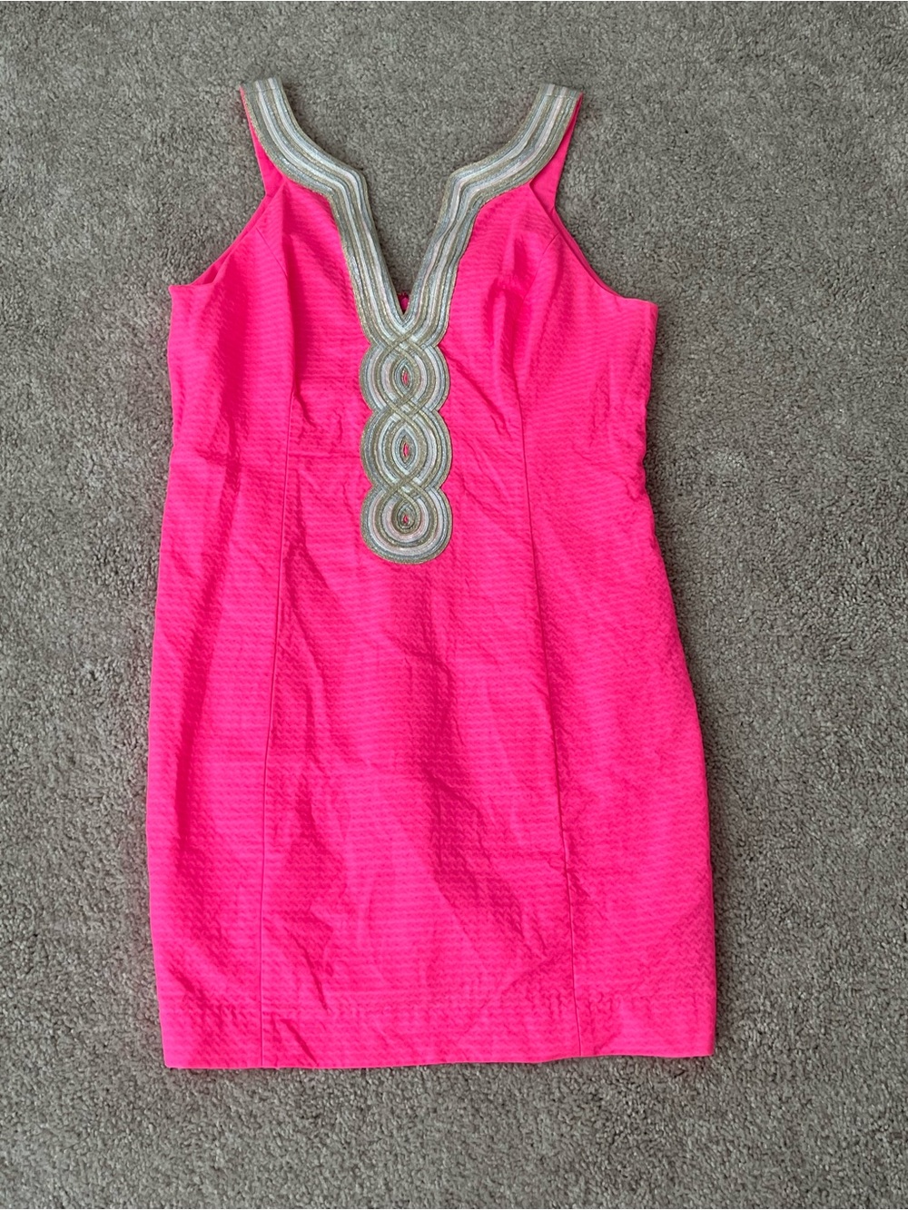 Lilly Pulitzer Hot Pink Sleeveless Valli Shift Dress